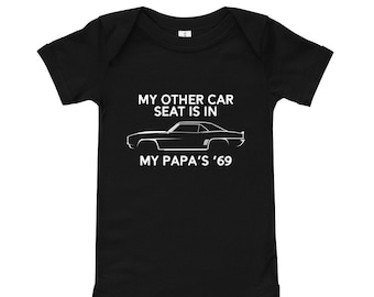 1969 Camaro My Other Car Seat Baby Short Sleeve One Piece