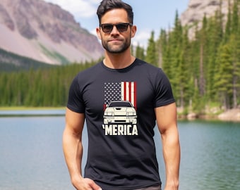 1985-86 Mustang SVO Turbo T-Shirt, American Flag, Car Enthusiast Gift