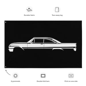 Vintage 1961 Ford Starliner Wall Flag - Perfect Garage Art for Car Enthusiasts, Gift for Dad or Husband