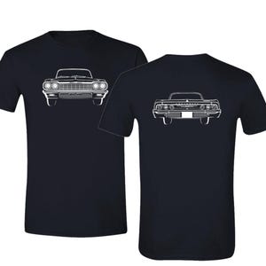 Vintage 1964 Chevy Impala SS T-Shirt – Classic Muscle Car Tee for Men, Retro Hot Rod Gift, Chevy Impala Gift