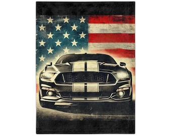 Mustang GT Velveteen Blanket – American Muscle Car Lover Gift