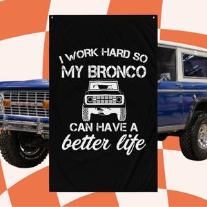 1966-74 Ford Bronco Garage Art: Handcrafted Truck Decor for a Hardworking Dad