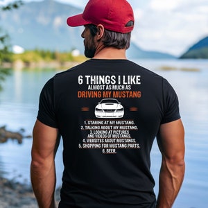 6 Things I like 2004 Mustang Unisex Softstyle T-Shirt, Gift for Dad, Mustang Gift, Car Lover Gift, Gift of Husband, Mustang Gift
