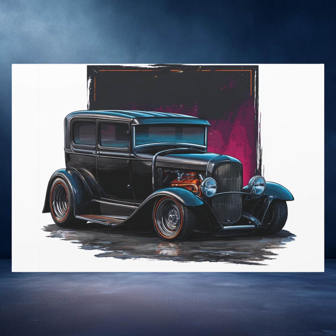 1920's Vintage Hot Rod Car Matte Canvas - Etsy