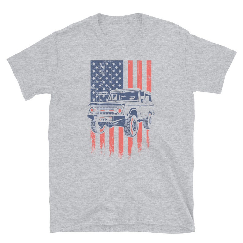 Ford Bronco American Flag 4X4 Truck Men's Graphic T-Shirt | Etsy