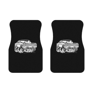 1971 Chevy Nova SS Custom Floor Mats | Race Car Style | Set of 2 Front Mats | Nova Gift for Dad, Husband, Classic Car Lover