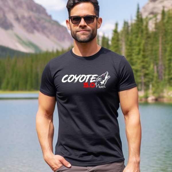 Ford Mustang COYOTE 5.0 GT Short-Sleeve Unisex T-Shirt, Gift for Dad, Coyote TShirt