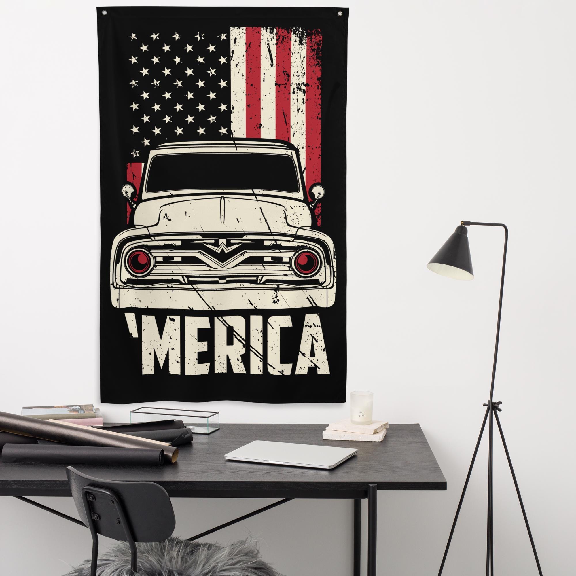 1955 Ford F100 Truck Flag – American V8 Wall Art - Etsy Denmark