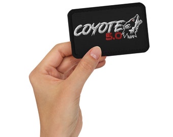 Coyote 5.0 Mustang Embroidered Patch, Car Enthusiast Gift