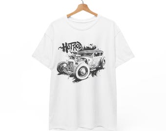 Koszulka z klasycznym samochodem Hot Rod | Ilustracja z rocznika Hotrod