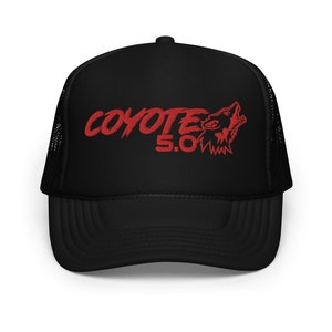 Coyote Mustang 5.0 GT Foam trucker hat, Ford Mustang Snapback Hat New, Embroidered Hat, Gift for Dad, Gift for Husband
