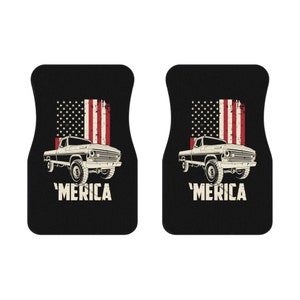 Vintage 1968 Ford F250 4X4 Front Car Mats - Perfect Gift for Truck Enthusiasts, Gift for Dad, Gift for Husband