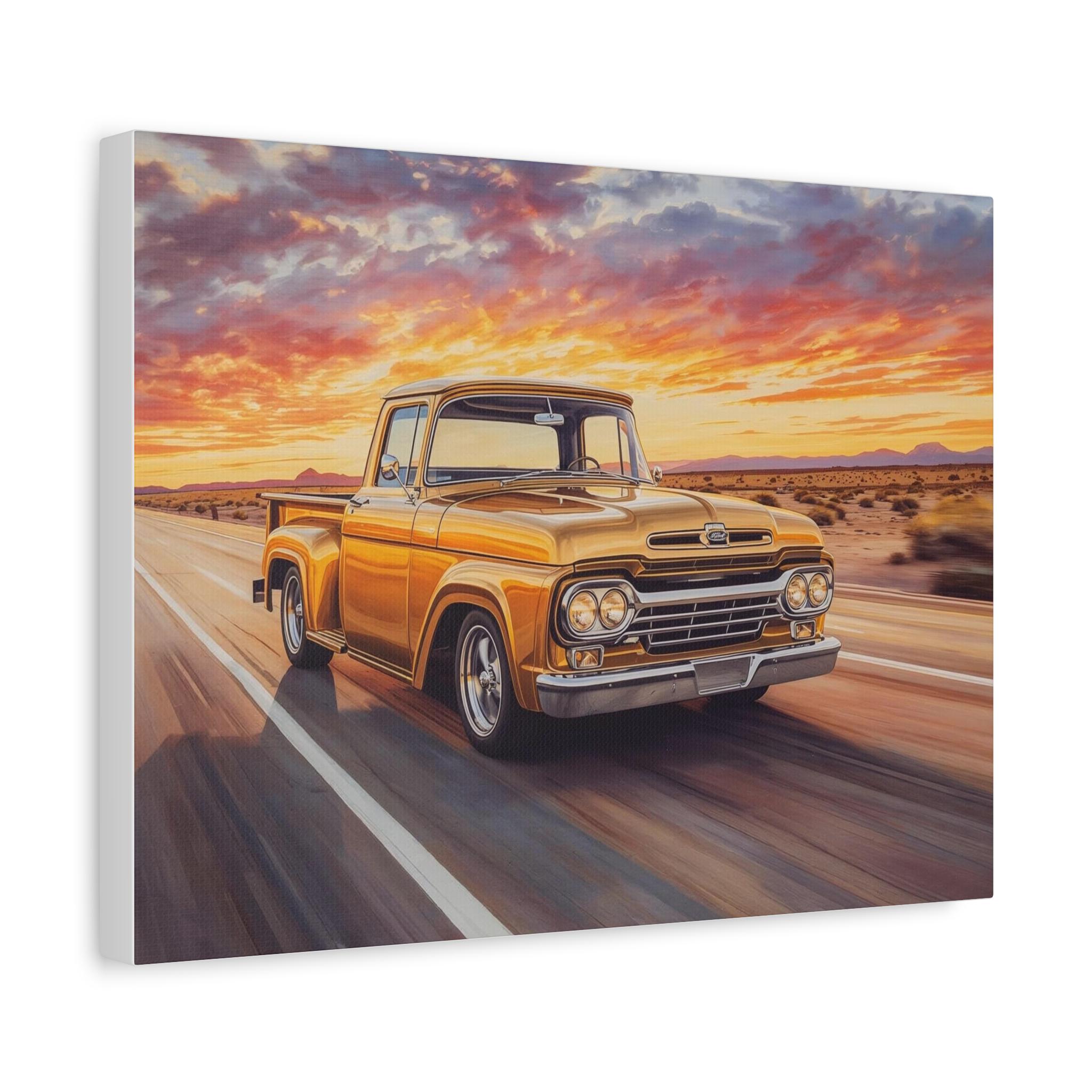 Vintage 1960 Ford F100 Truck Canvas Print, Retro Car Art - Etsy
