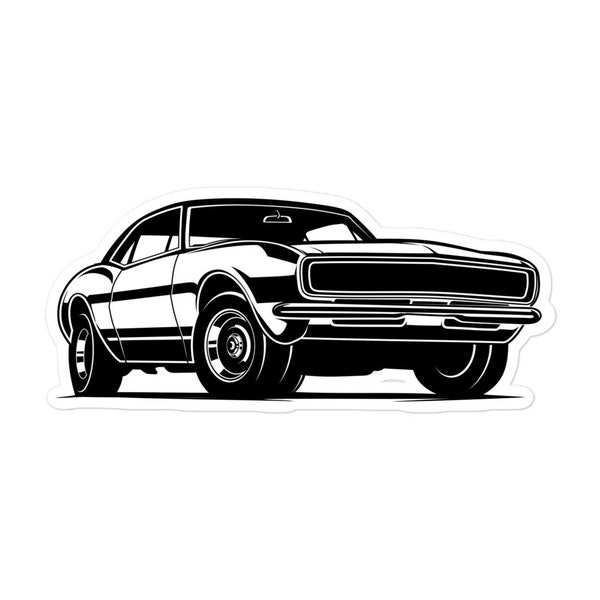 1967 Chevy Camaro SS Classic Car Bubble-free stickers, Gift for Dad, Camaro Gift