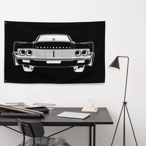 1966 Lincoln Continental Custom Flag, Lincoln Wall Art, Gift for Dad, Gift for Husband, Lincoln Gift, Garage Wall Art