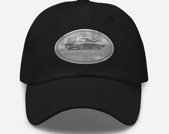Funny Printed Mustang Hat - Unique Dad Cap for Car Lovers, Gift for Him