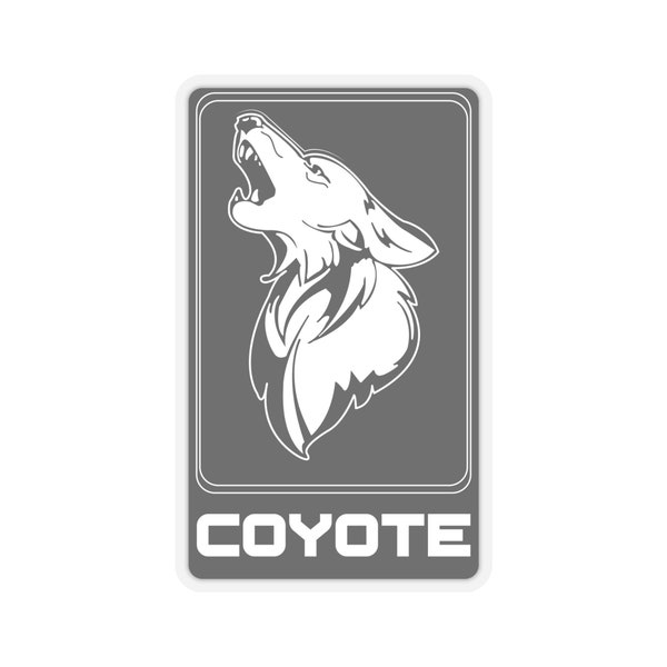 Mustang Coyote decal Kiss-Cut Stickers, Car Decal, Mustang Car Decal, Transparent/White, 5.0 Sticker