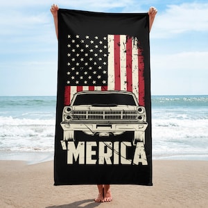1967 Ford Fairlane GT Coupe 390 4-Speed Custom Beach Towel Size 30x60 - Gift for Dad, Gift for Husband, Fairlane Gift
