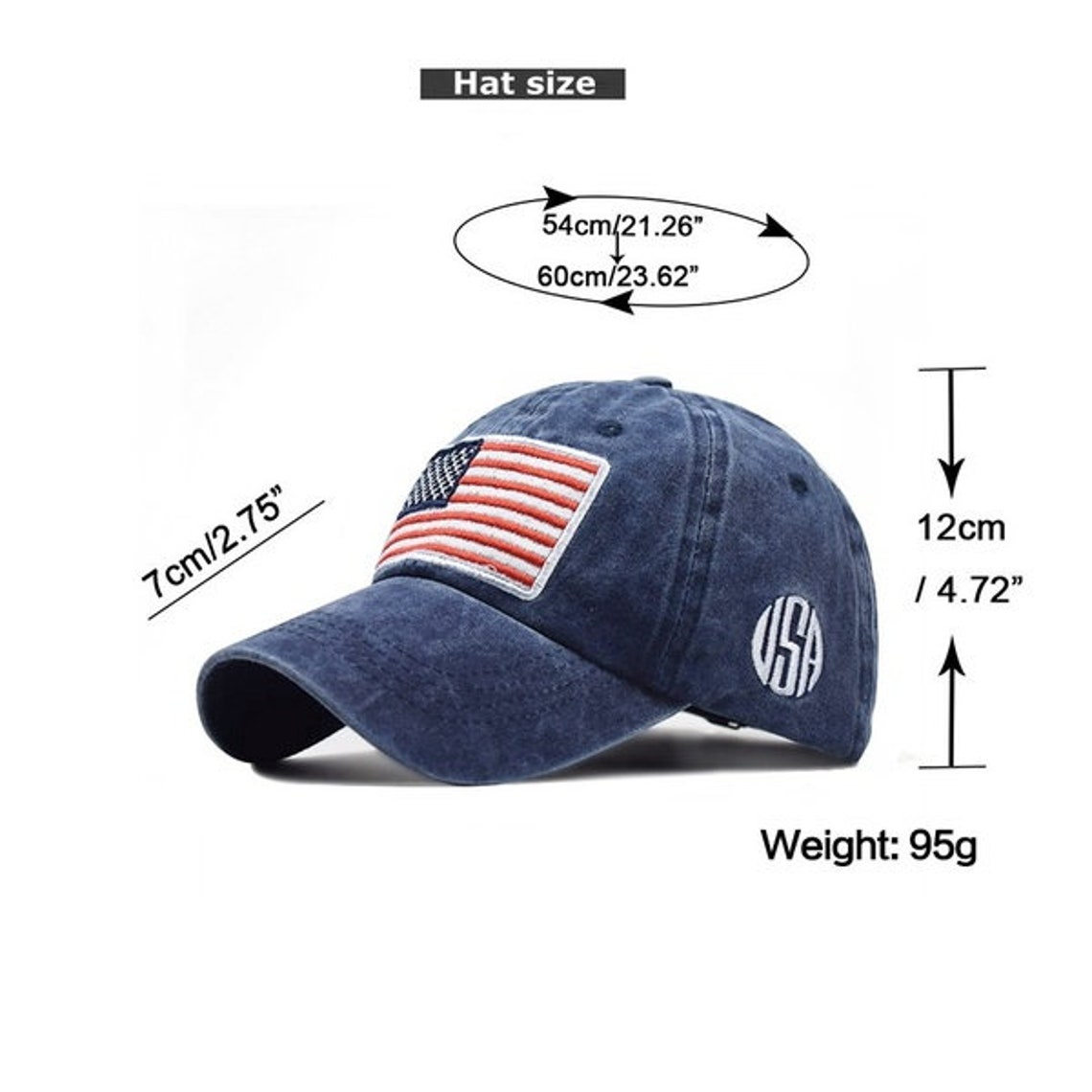 American Flag Baseball Caps Distressed Adjustable Cotton Cap | Etsy