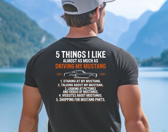 für Geschenk Österreich Etsy die mag T-Shirt Dinge, Klassisches Unisex Kurzarm - 5 Papa mustang Ford ich T-Shirt,