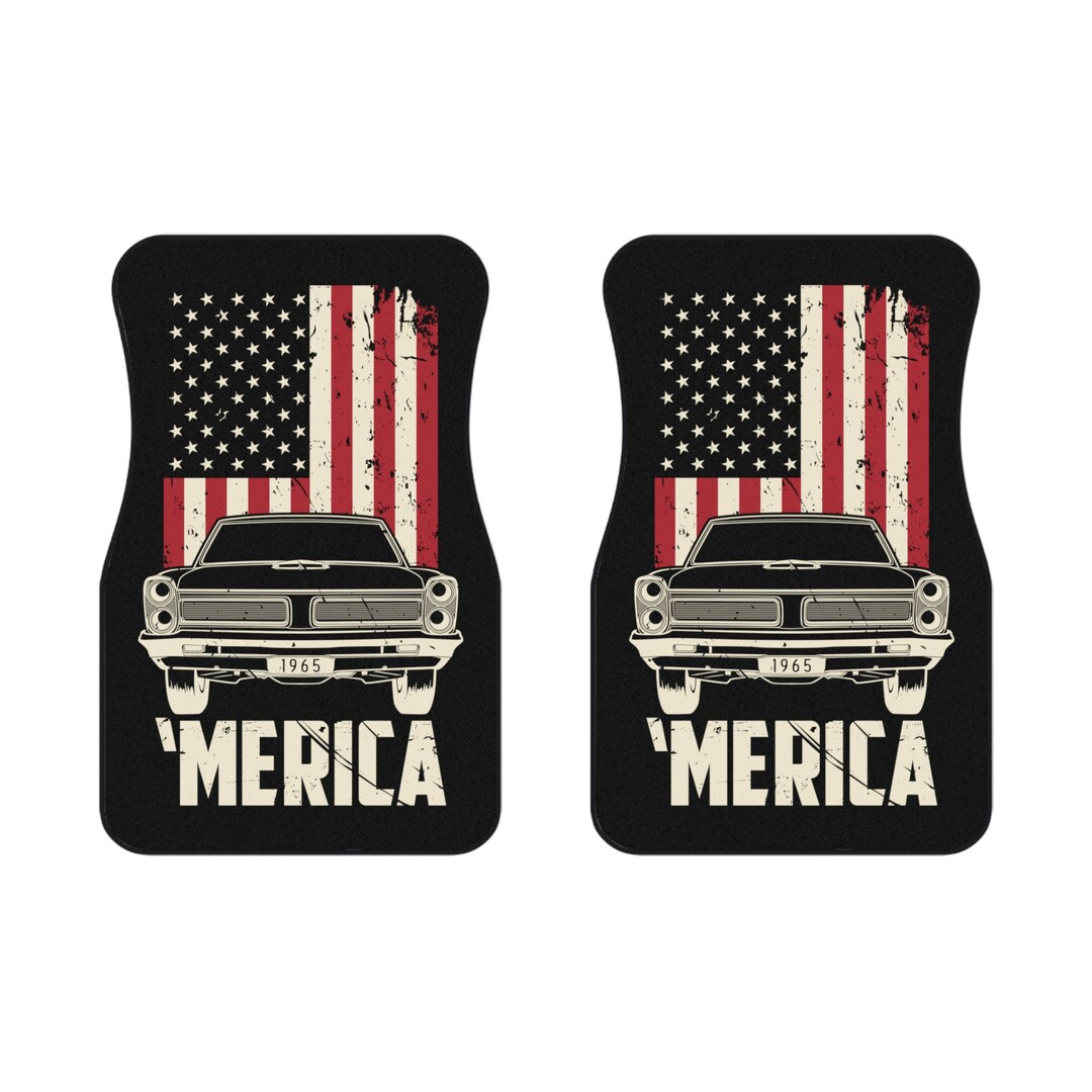 1965 Pontiac GTO Classic Car Custom Floor Mats 2x Front, GTO Gift for