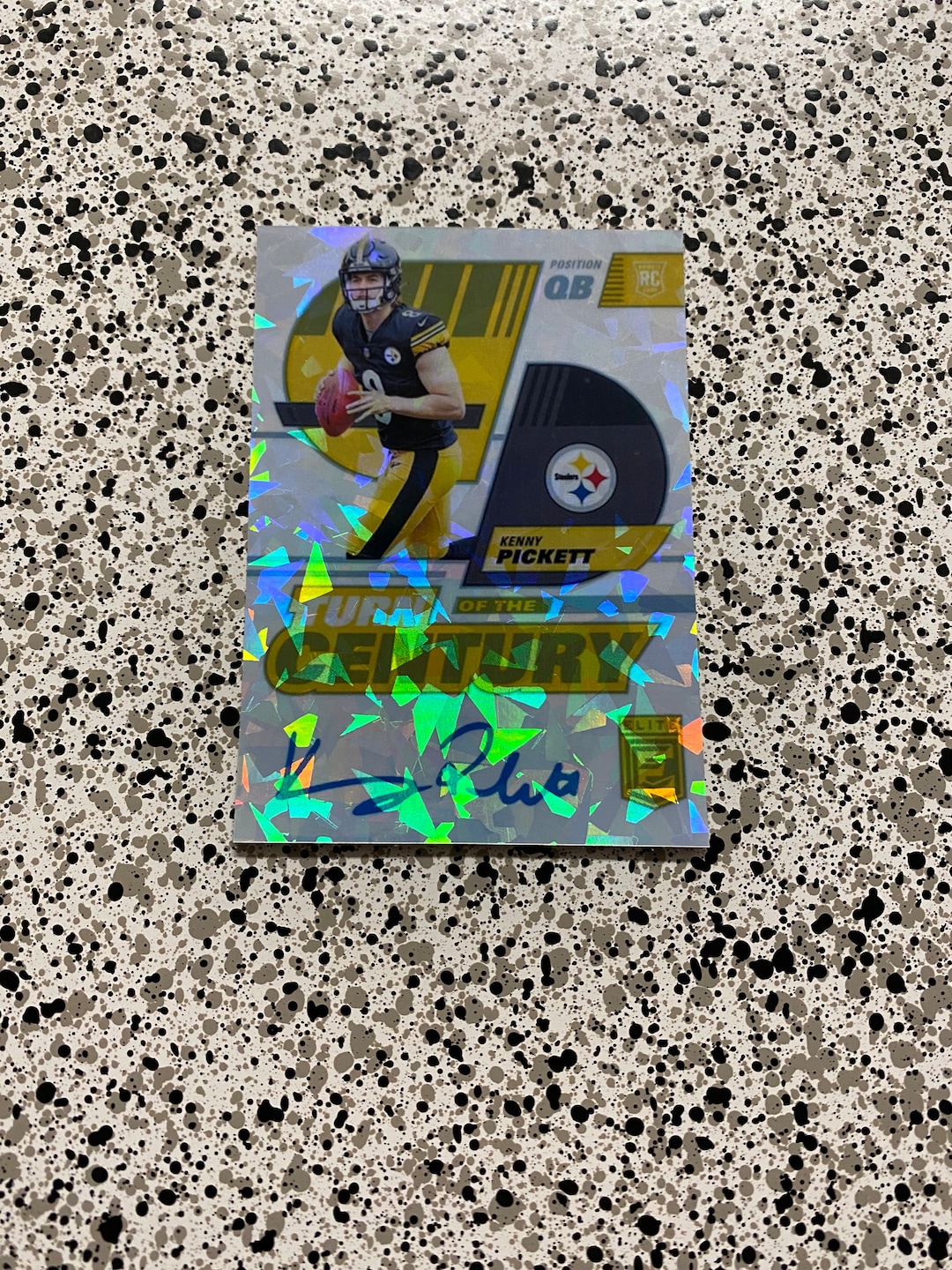 STICKER Kenny Pickett Rookie Auto Cracked Ice Prizm Card Etsy