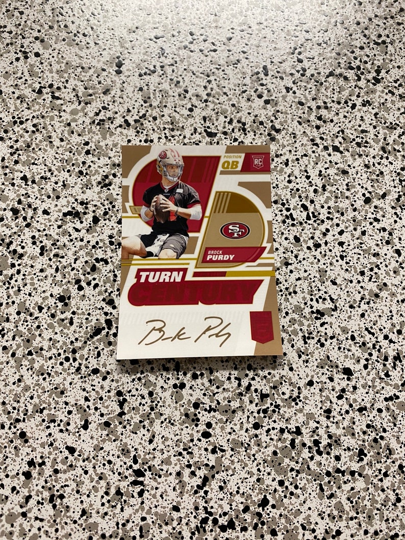 STICKER Brock Purdy Rookie Auto 49ers Card STICKER Elite Etsy