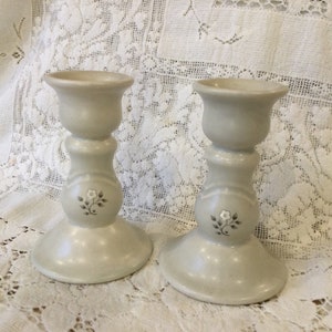 Pfaltzgraff Candlestick Holders/ Heirloom/ Pair/ Vintage