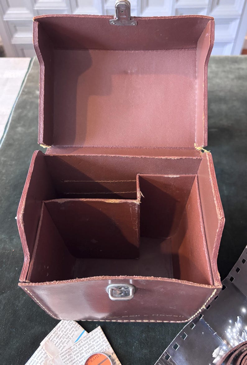 Divided Camera Case Vintage Bell & Howell 8mm Movie Camera, Weston Master II Exposure Meter ...