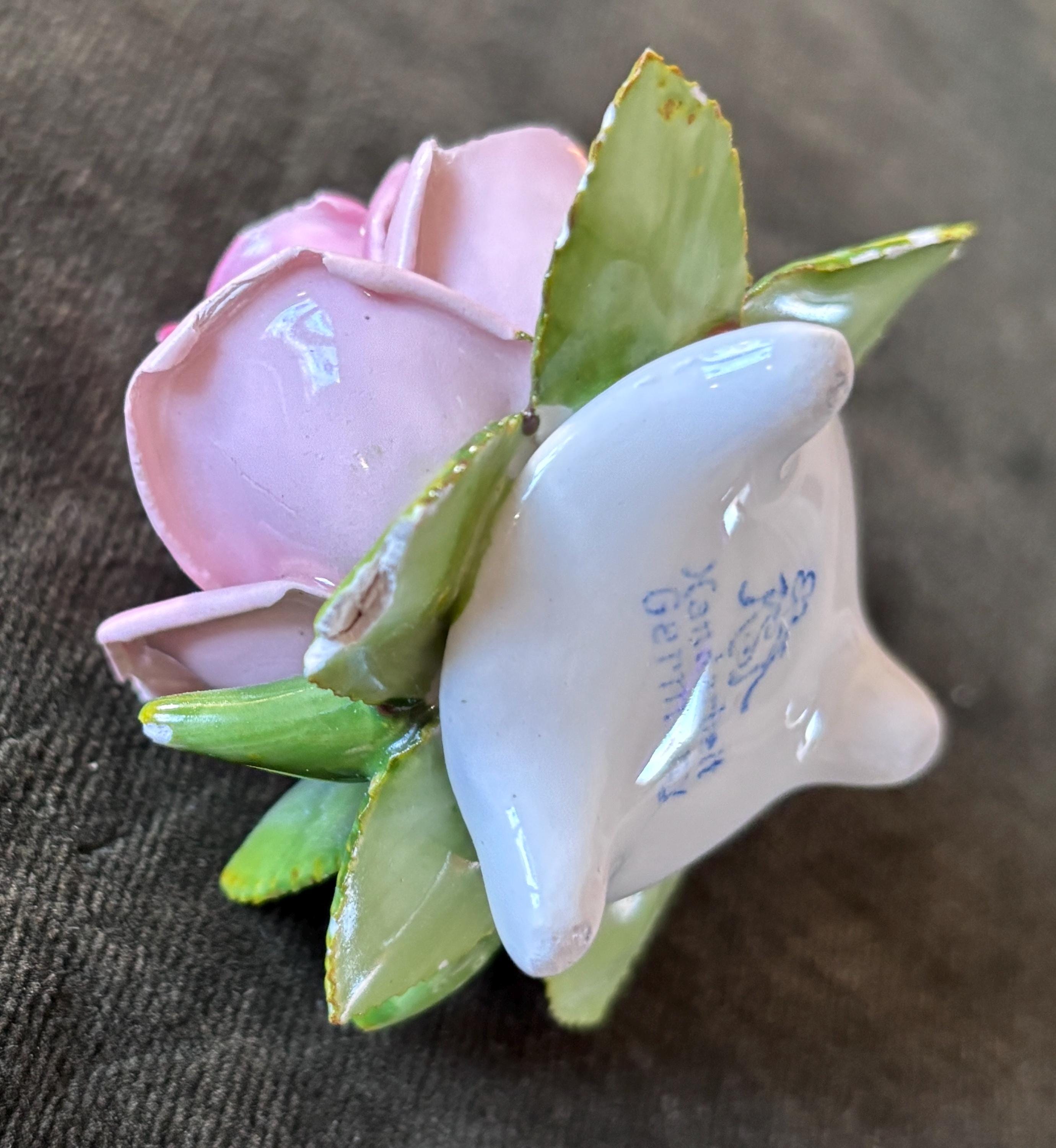 Vintage Porcelain Rose Figurines: Napoleon Italy & KSK Germany