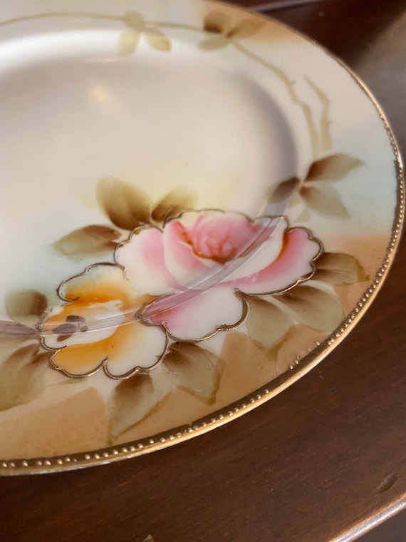 12 Vintage Nippon Hand Painted Bone China Dessert Plates/bread Etsy