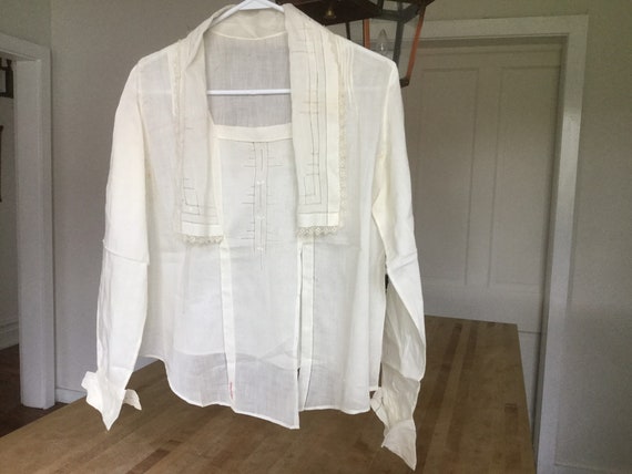 Antique Edwardian/Victorian cotton blouse