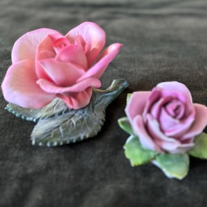 capodimonte カプディモンテ陶花｜バラ置物 Napoleon capodimonte porcelain pink roses - Etsy 日本