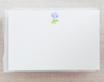 Blue Hydrangea Stationery Set | Hydrangea Notecard Set | Floral Stationery Set | Shower Gift | Hydrangea Card | Floral Stationary
