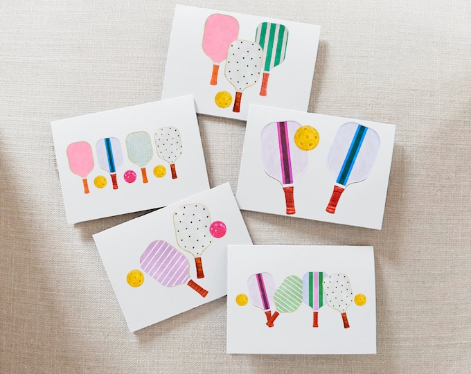 Notecard Set of 10 - Pickleball | Pickleball Card | Pickleball Card Set | Pickleball Gift | Pickleball Stationary |  Pickleball Team Gift