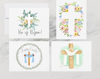 Greeting Card Set  Easter Cross Cards | Easter Card Set | Easter Cards | Greeting Card | Easter Card Pack | Blank Cards | Handmade Cards