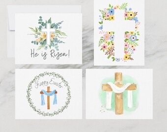 Greeting Card Set  Easter Cross Cards | Easter Card Set | Easter Cards | Greeting Card | Easter Card Pack | Blank Cards | Handmade Cards