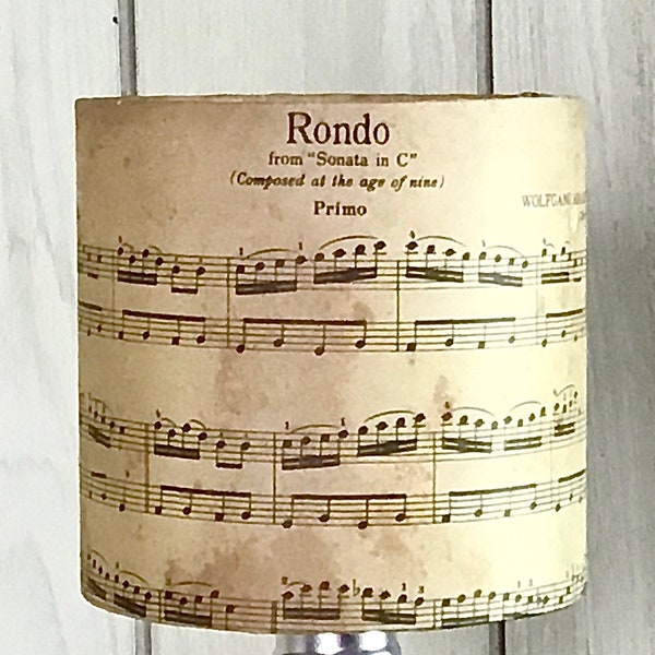 Handmade musical notation shades