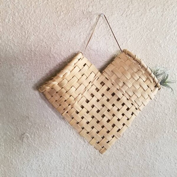 Boho Basket Wall Hanging Vases Wall Pocket Basket Wall Hanging Planter Vintage Wicker Rattan