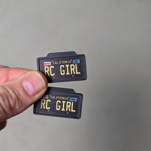 Set di targhe RC Girl in scala 1:10 per autocarri cingolati RC CA (nero)