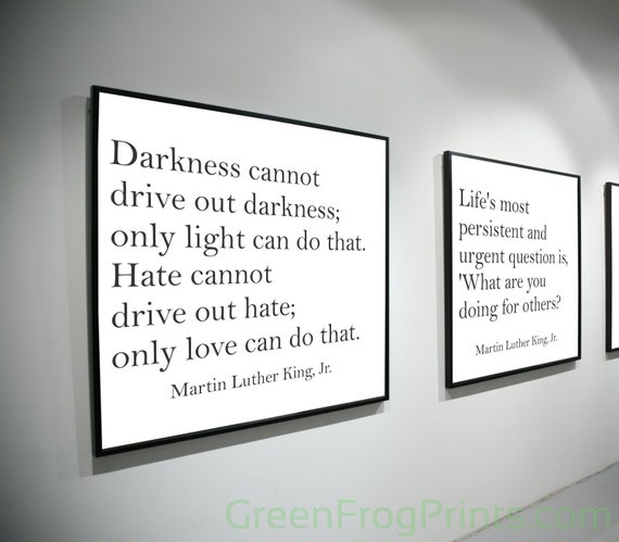 Set Of 4 Martin Luther King Inspirational Quotes Posters Etsy