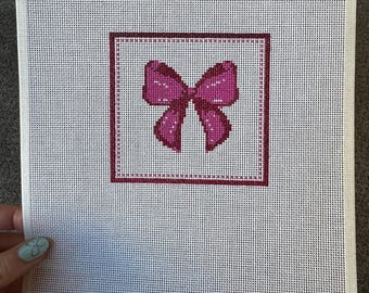 Bow Needlepoint Canvas | 18 mesh