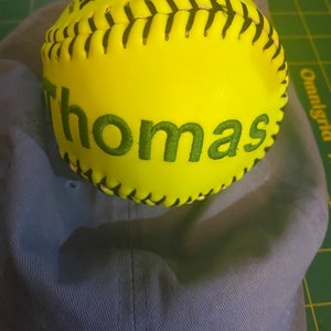 Personalized Embroidered Softball, Softball stats, Softball Birth Announcement, Gifts, Awards, Personalized Ball, Softball, Keepsake Ball