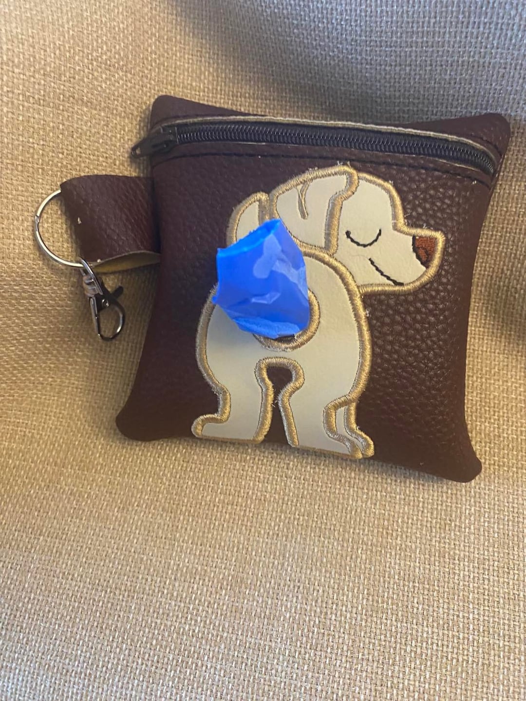 Dog Poop Bag Holder, Golden Retriever, Poop Bag Dispenser, Dog Lover Gift, Dog Owner Gift