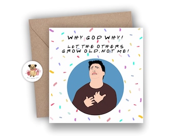 Joey Tribbiani Birthday Card | Funny Friends Inspired Card | Blank Inside