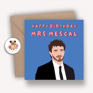 Carte d'anniversaire Paul Mescal, Mme Mescal, carte de joyeux anniversaire, carte d'anniversaire drôle, carte unique, carte pour elle, culture pop, carte pour amis