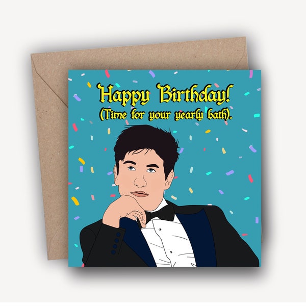Saltburn Card, Barry Keoghan, Funny  Birthday Card ,Funny Greeting Card, Happy Birthday Card, Birthday Card, Barry Card, Card for her