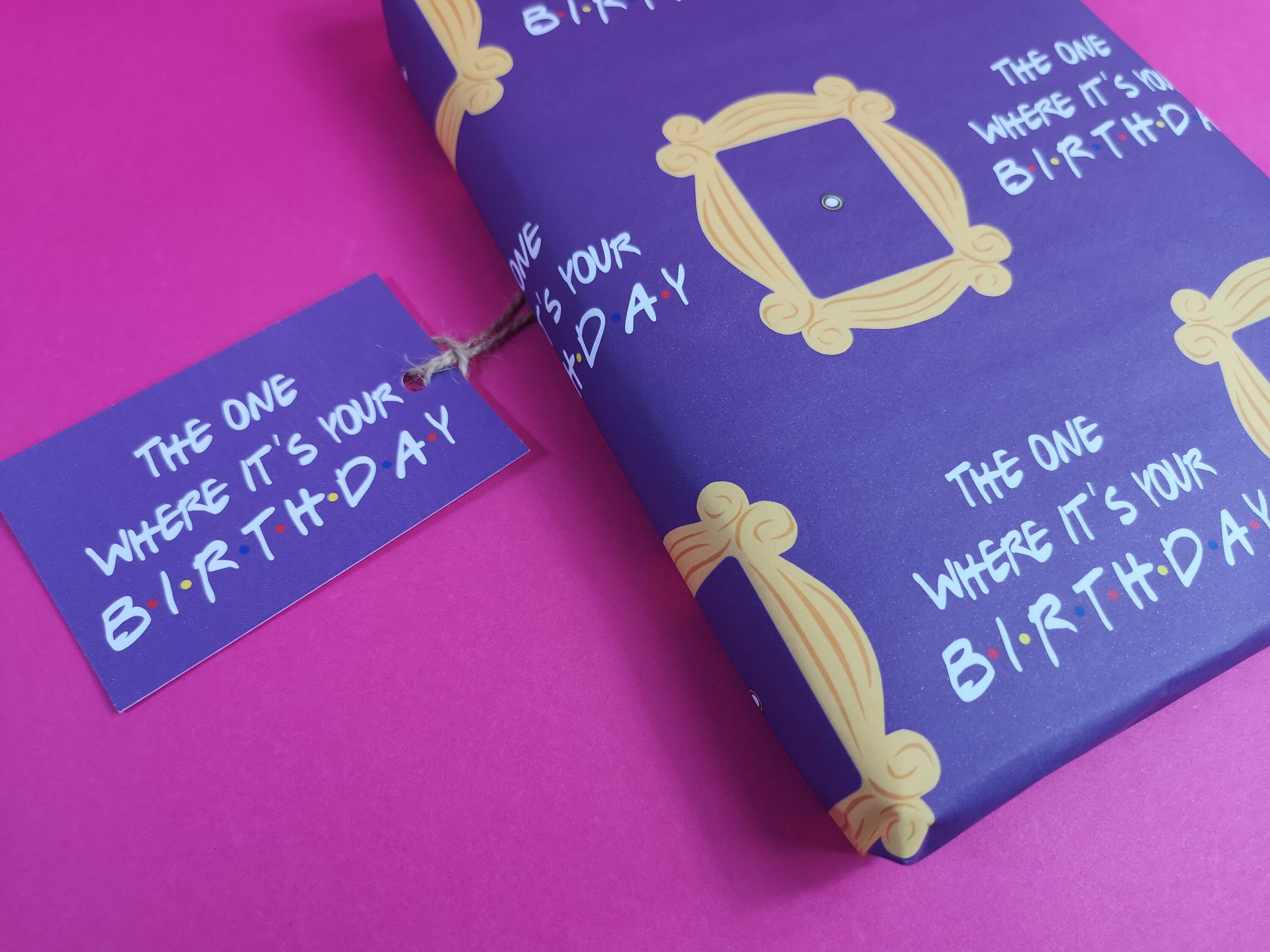 3 x Friends Birthday Wrapping Paper set Gift Tags Friends Etsy