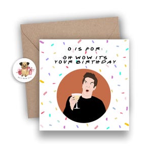 Cartão de aniversário de Ross Geller | Cartão engraçado de amigos | Cartão comemorativo | Cartão de sitcom da cultura pop dos anos 90 para ele ou ela