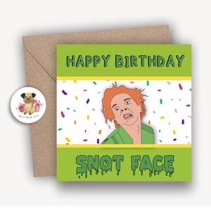Drop Dead Fred biglietto di compleanno, buon compleanno, biglietto di compleanno, cultura pop, compleanno, biglietto per amici, biglietto anni '90, biglietto di film